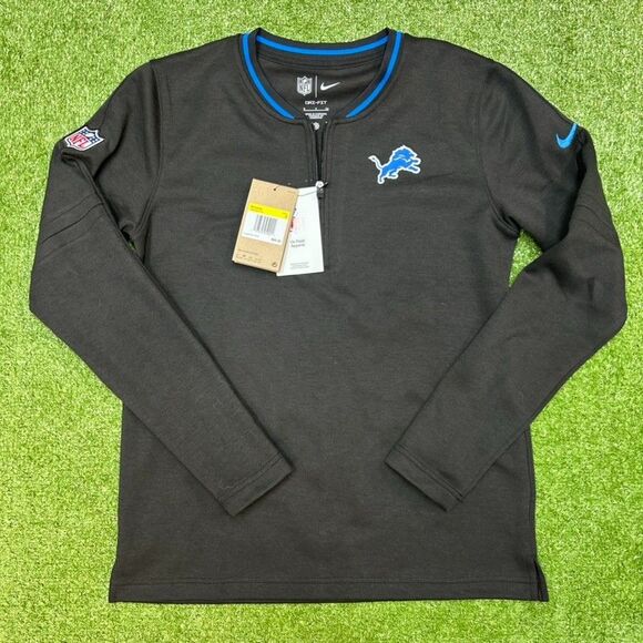 Nike Detroit Lions NFL On Field Team Issued Long Sleeve Quarter-Zip Size S NWT! - Picture 1 of 7